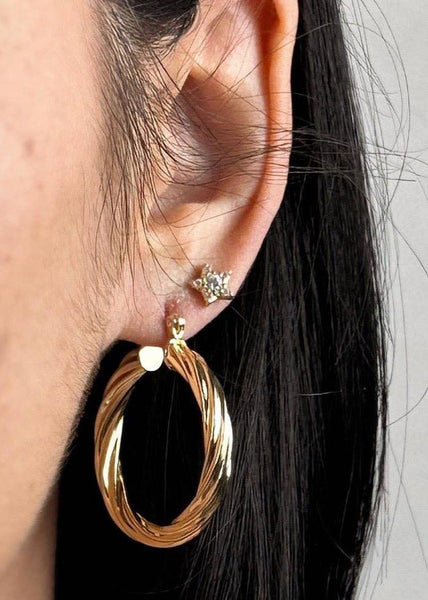 Twisted Hoop Earrings