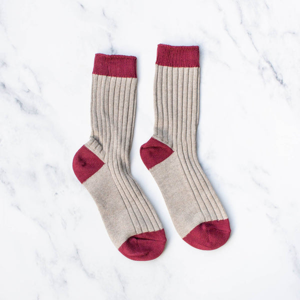 Two Tone Jacquard Socks