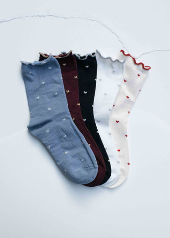 Mini Heart Ruffle Socks