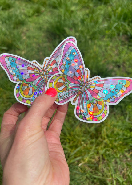 Butterfly Hologram Shimmer Sticker