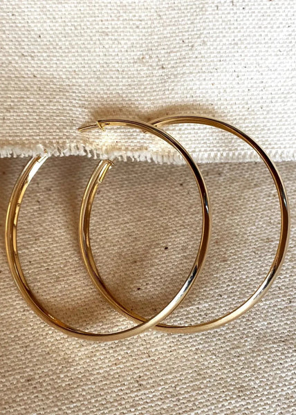 Hollow Hoop Earrings - 50mm