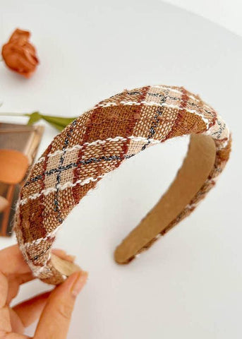 Plaid Padded Headband