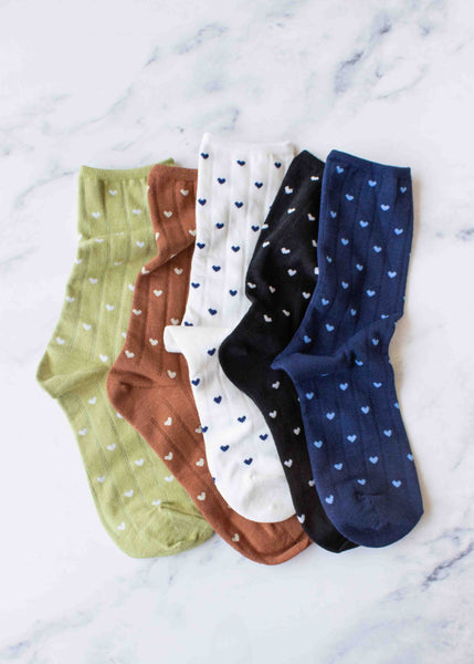 Heart Crew Socks