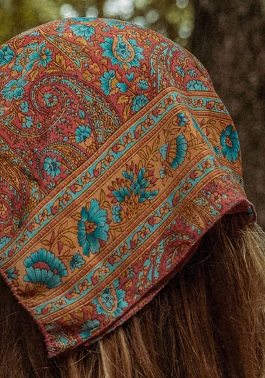 Silk Floral Bandana/Scarf