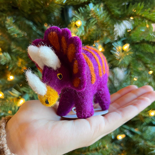 Triceratops Christmas Ornament