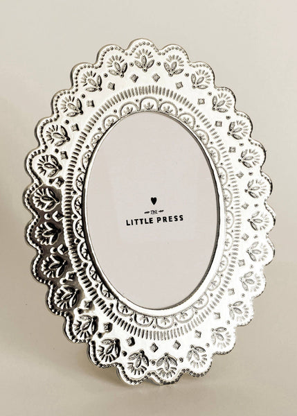 Faux Tin Oval frame