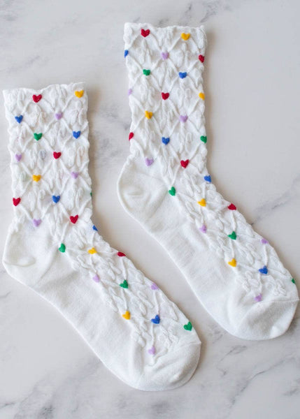 Berry Heart Socks