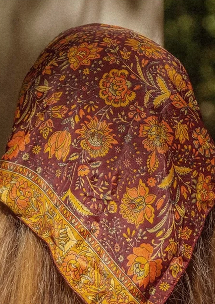 Silk Floral Bandana/Scarf