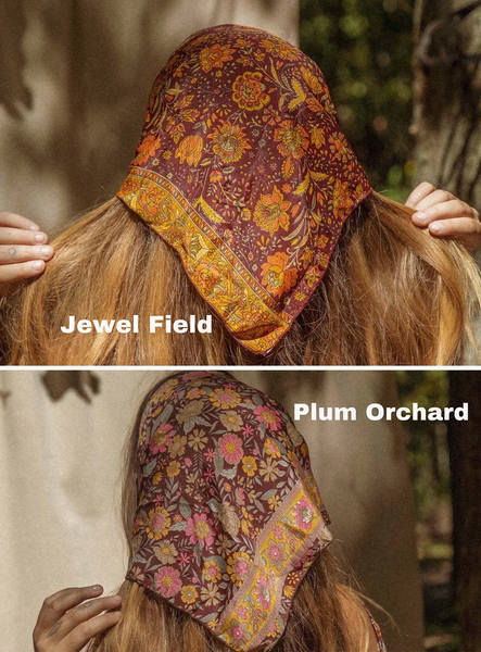 Silk Floral Bandana/Scarf