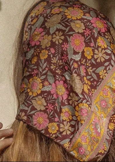 Silk Floral Bandana/Scarf