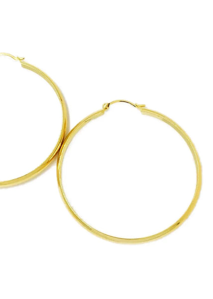 Wide Continuous Hoop Earrings