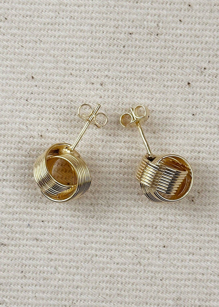 Wire Knot Stud Earrings