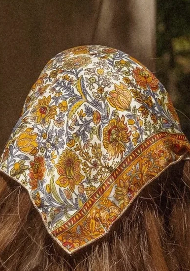 Silk Floral Bandana/Scarf