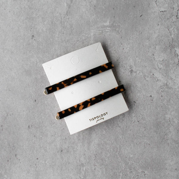 Tiepology - Eco Simple Hair Bobby Pin Set: Red
