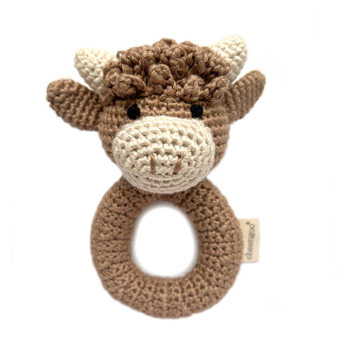 Crocheted Highland Cow Rattle