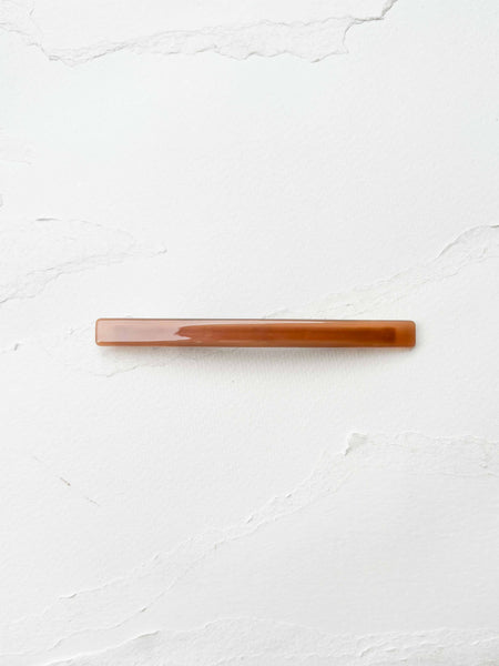 Tiepology - Classic Slim Cellulose Acetate Hair Barrette: Wood