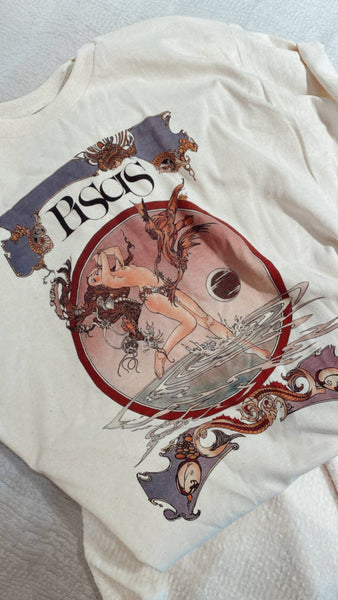 Pisces Vintage Artwork Zodiac Shirt