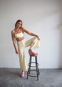 The Linen Wide Leg Trouser