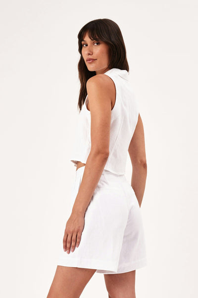 Nina Top - White Linen