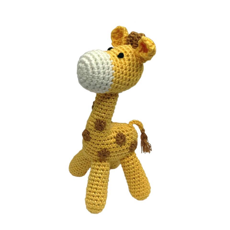 Standing Crocheted Giraffe Rattle
