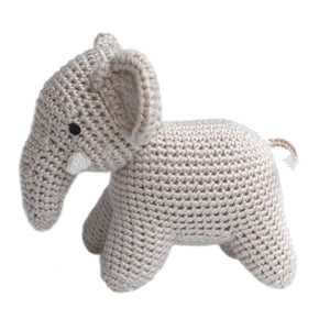 Crocheted Standing Elephant Rattle