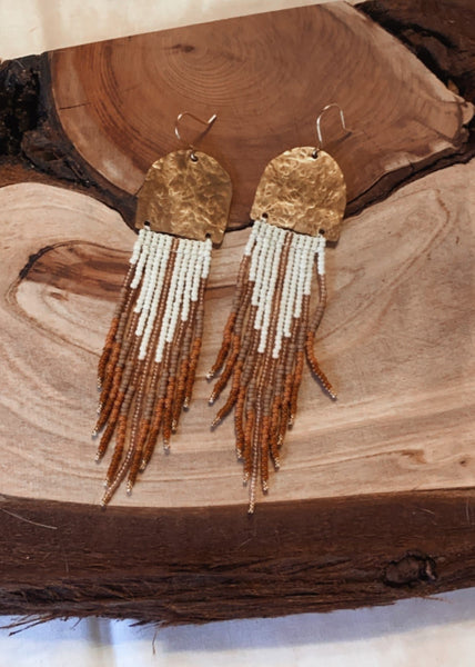 Golden Hour Beaded Earrings