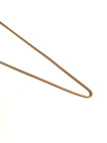 Pink Gold Box Chain Necklace