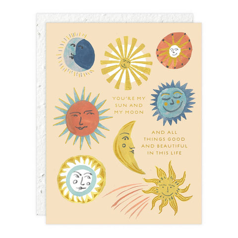 Sun and Moon Love + Friendship Card