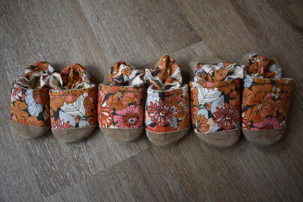 Retro Floral Soft Soled Baby Shoes